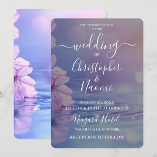 Erstelle deine eigenen Blumen- & Wasser-Hochzeit Einladung