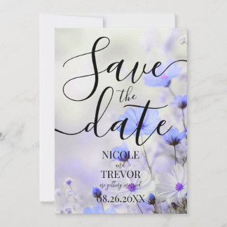 Erstelle deine eigenen einfachen Indigo-Blumen-Hoc Save The Date