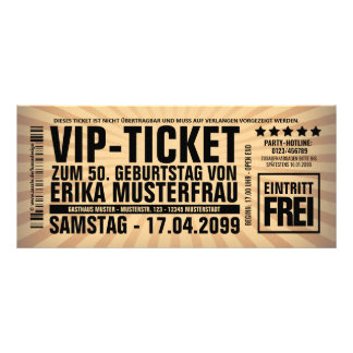 Erstelle deine eigenen Einladungen als VIP-TICKET