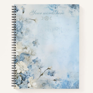 Erstelle deine eigenen Frühlingswildblumen Blau Notizbuch