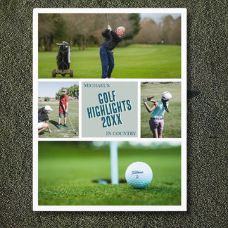 Erstelle deine eigenen Golf-Highlights-Foto-Post Postkarte