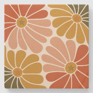 Erstelle deine eigenen groovigen Retro-Gerbera-Dai Steinuntersetzer