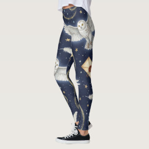 Erstelle deine eigenen großen weißen Eulenbriefe Leggings