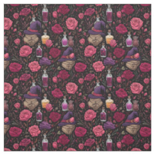 Erstelle deine eigenen Hexen-Rosa-Rot-Lila-Rosen Stoff