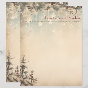Erstelle deine eigenen himmlischen Winter-Yule-Bäu Briefbogen