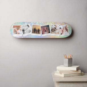 Erstelle deine eigenen holografischen Glitter-Spar Skateboard