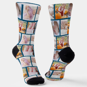 Erstelle deine eigenen lustigen 5-Foto-Collage-Cre Socken
