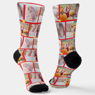 Erstelle deine eigenen lustigen 5-Foto-Collage-Cre Socken