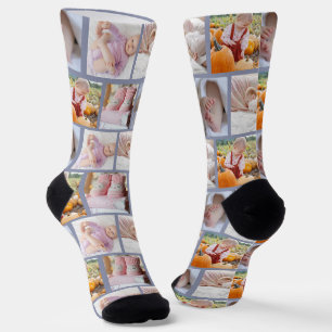 Erstelle deine eigenen lustigen 5-Foto-Collage-Cre Socken