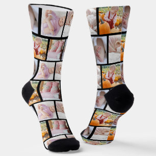 Erstelle deine eigenen lustigen 5-Foto-Collage-Cre Socken