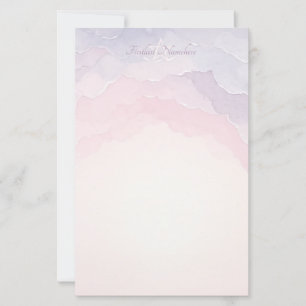 Erstelle deine eigenen mystischen rosa lila Wolken Briefpapier