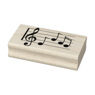 Erstelle deine eigenen Noten im Violinschlüssel Gummistempel