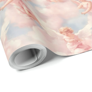 Erstelle deine eigenen rosa Engel Geschenkpapier