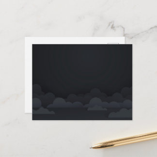 Erstelle deine eigenen schwarzen Wolken Postkarte