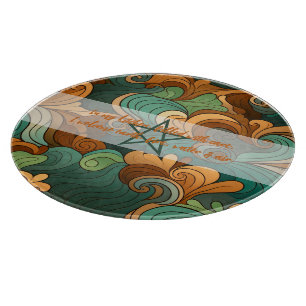 Erstelle deine eigenen Teal Amber Wellen Herbst Schneidebrett