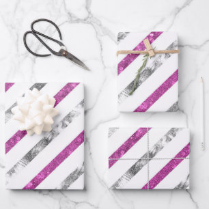 Erstelle deine eigenen texturierten Streifen Geschenkpapier Set