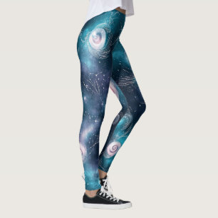 Erstelle deine eigenen Türkis Lila Rosa Spiralen u Leggings