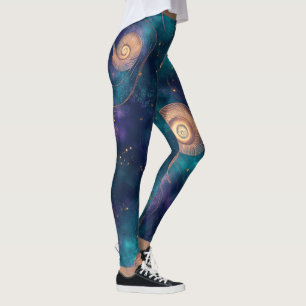Erstelle deine eigenen Türkis-Violett-Spiralen und Leggings