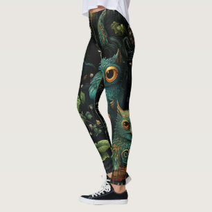 Erstelle deine eigenen verrückten Kobolde Schwarz Leggings