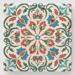Erstelle deine eigenen Vintage-Weihnachtsblumen Steinuntersetzer