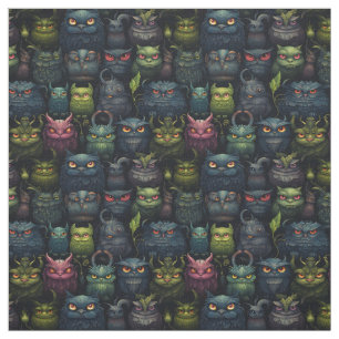 Erstelle Deine eigenen wilden Goblin Eulen Schwarz Stoff