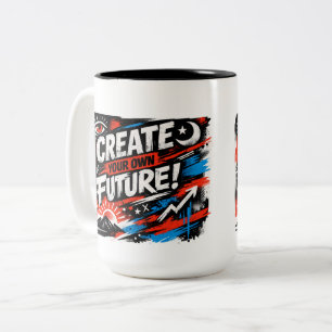 Erstelle Deine Zukunft Motivations-Tasse Träume Gr Zweifarbige Tasse