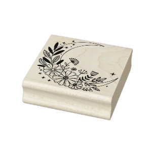 Erstelle deinen eigenen Boho-Halbmond-Blumenkranz Gummistempel