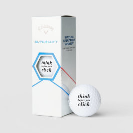 Erstelle Deinen Eigenen | Denk nach bevor du klick Golfball