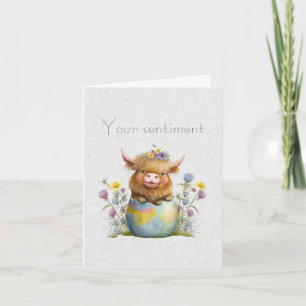 Erstelle deinen eigenen Frühling Highland Bull & W Karte