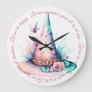 Erstelle Deinen eigenen Frühlings-Regenbogen-Blume Große Wanduhr