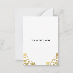 Erstelle deinen eigenen goldenen Eleganten Mitteilungskarte