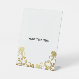 Erstelle deinen eigenen goldenen Eleganten Sockelschild