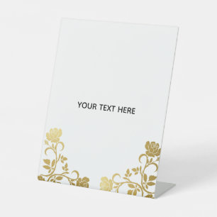 Erstelle deinen eigenen goldenen Eleganten Sockelschild