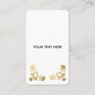 Erstelle deinen eigenen goldenen Eleganten Visitenkarte