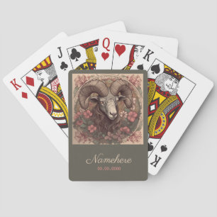 Erstelle Deinen Eigenen Jugendstil-Widder-Tierkrei Spielkarten