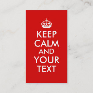 Erstelle Deinen eigenen "Keep Calm"-Spruch Füge De Visitenkarte