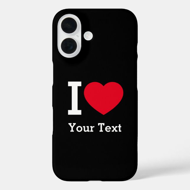 Erstelle Deinen eigenen lustigen Ich liebe  Case-Mate iPhone Hülle (Rückseite)