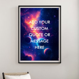 Erstelle Deinen Eigenen Motivationsspruch - Farbig Poster