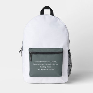 Erstelle Deinen Eigenen Motivationsspruch Inspirie Bedruckter Rucksack