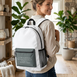 Erstelle Deinen Eigenen Motivationsspruch Inspirie Bedruckter Rucksack