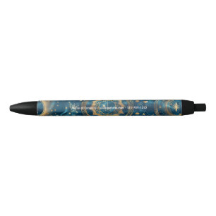 Erstelle deinen eigenen mystischen blauen und gold kugelschreiber