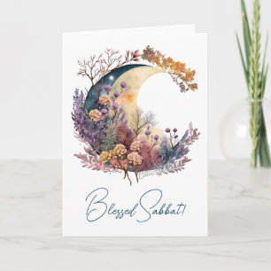 Erstelle deinen eigenen mystischen floralen Halbmo Feiertagskarte