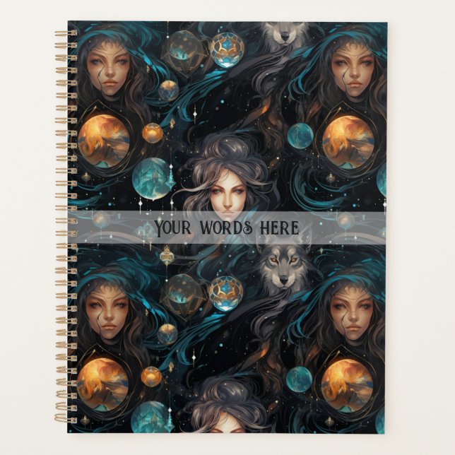 Erstelle deinen eigenen mystischen Seher-Wolf-Fami Planer (Vorderseite)