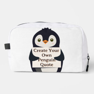 Erstelle Deinen eigenen Pinguin-Zitat Waschbeutel