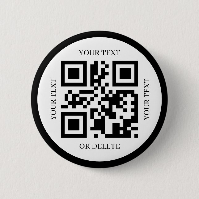 Erstelle Deinen Eigenen QR-Code Modern Elegant Ein Button (Vorderseite)