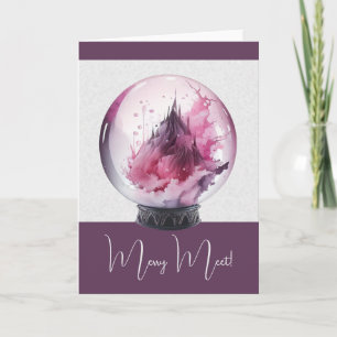 Erstelle deinen eigenen rosa Kristallball Karte
