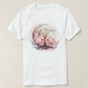 Erstelle deinen eigenen rosa Mondfalter T-Shirt