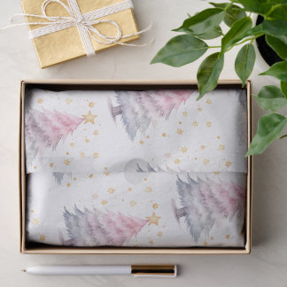 Erstelle Deinen eigenen rosa Pastell-Weihnachtsbau Seidenpapier