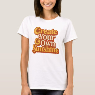 Erstelle Deinen Eigenen Sonnenschein Retro  T-Shirt
