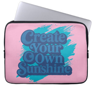 Erstelle deinen eigenen sonnigen Retro-Look Laptopschutzhülle